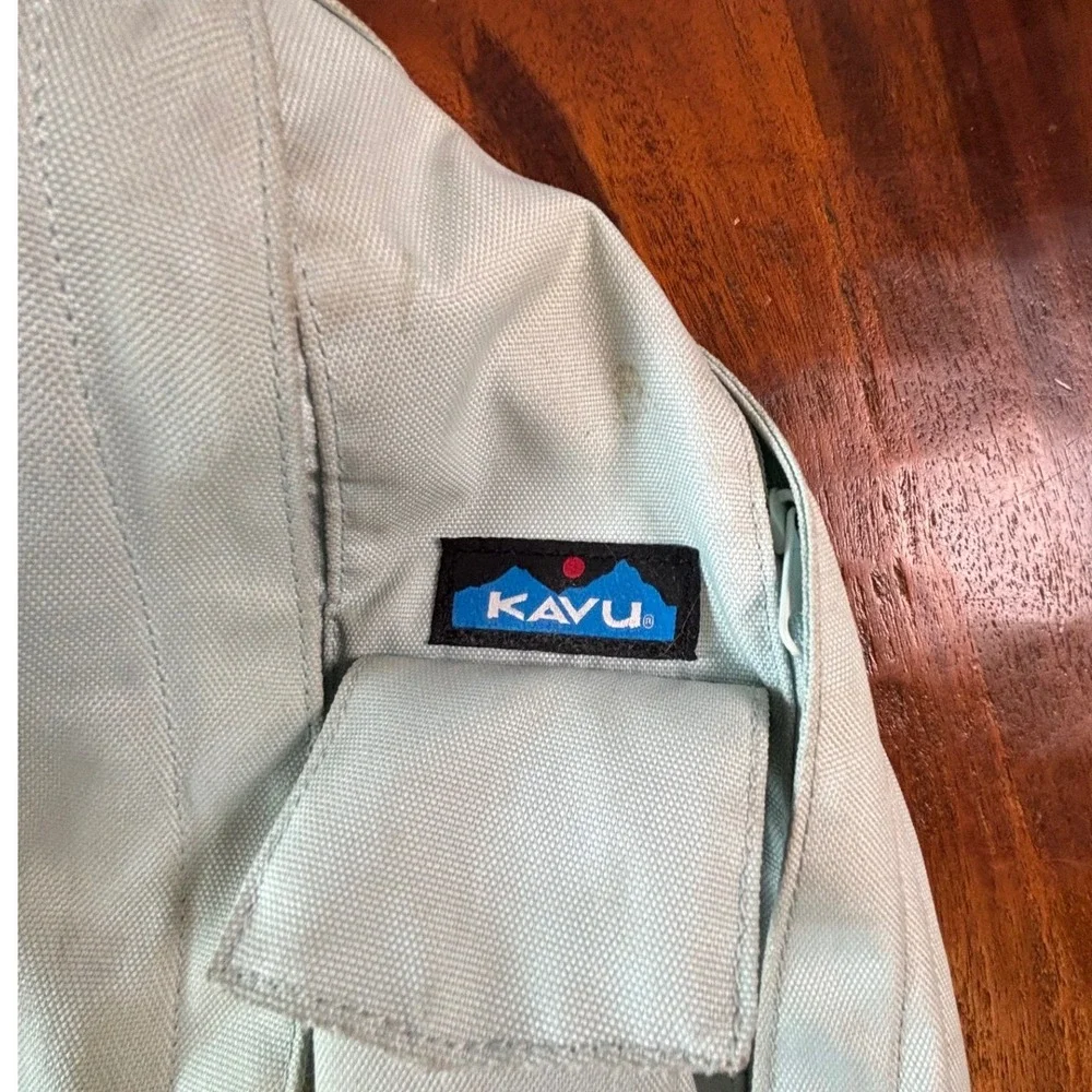 KAVU Rope Bag Mint Green Canvas Sling Crossbody Backpack Outdoors Gorpcore
